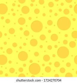 Cheese seamless pattern, flat design template, vector illustration