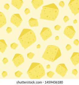 Cheese seamless pattern illustration template