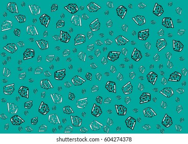 Cheese seamless pattern on the green background. - Illustration
, Cheese, Collection