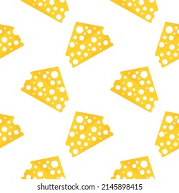 cheese seamless pattern on white background