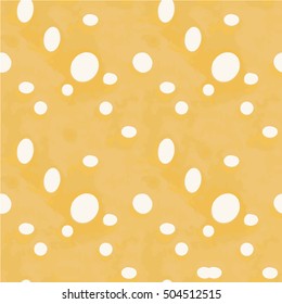 Cheese seamless pattern, realistic cheese with natural colors, vector