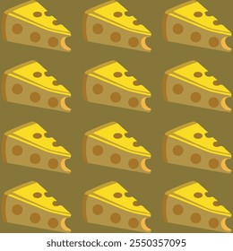 Cheese seamless pattern vector background design