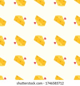 plantilla sin soldadura de queso, ilustración de queso para patrón textil