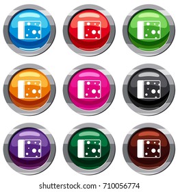 Cheese set icon isolated on white. 9 icon collection vector illustration
