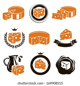 Cheese set. Vector 