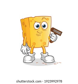 cheese shave facial hair vector. cartoon character