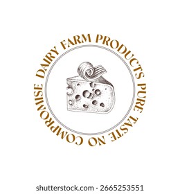 Cheese shop logo template vector