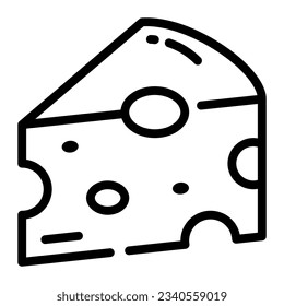 Cheese Simple Line Icon Symbol Logo