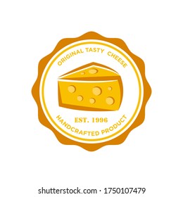Símbolo De Símbolo Único Y Único De Queso Para Empresas. Vector aislado.
