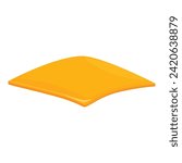 Cheese slice burger icon cartoon vector. Fast food. Leaves slices