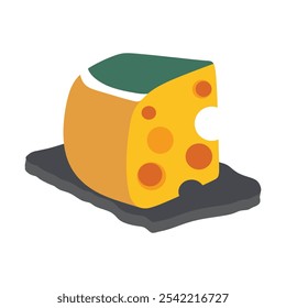 Cheese Slice or cheese Cartoon Vector Illustration design dairy product Food with white background 