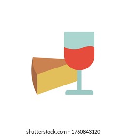 Baraja de queso, icono de goblet. Elementos vectoriales de color simples de iconos de productos lácteos para ui y ux, sitio web o aplicación móvil