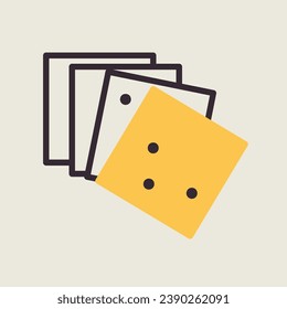 Käsescheibe für Hamburger Vektorsymbol. Produktzeichen für Milcherzeugnisse. Graph-Symbol für das Kochen von Webseiten und Apps-Design, Logo, App, Benutzeroberfläche