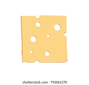 cheese slice and Holes Shape Square vector design.