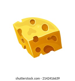 Käsescheibe mit Löchern, Vektorsymbol oder Clipart.