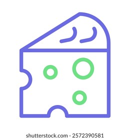 Cheese slice icon. Concept of dairy, nutrition, and food.