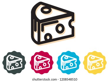 Cheese Slice Icon as EPS 10 File