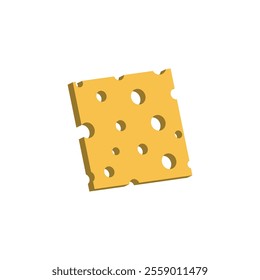 Cheese slice icon flat design