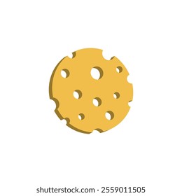 Cheese slice icon flat design