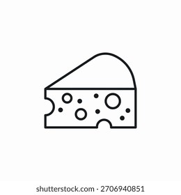 Vector de signo de icono de rebanada de queso