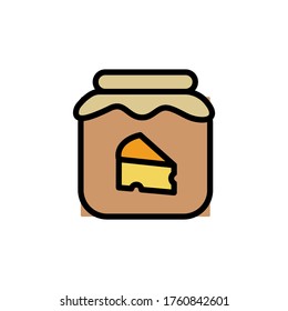 Icono de corte de queso. Color simple con elementos de vector de contorno de iconos de productos lácteos para ui y ux, sitio web o aplicación móvil