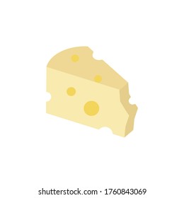 Cheese slice icon. Simple color vector elements of dairy product icons for ui and ux, website or mobile application