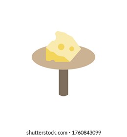 Cheese slice icon. Simple color vector elements of dairy product icons for ui and ux, website or mobile application