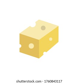 Cheese slice icon. Simple color vector elements of dairy product icons for ui and ux, website or mobile application