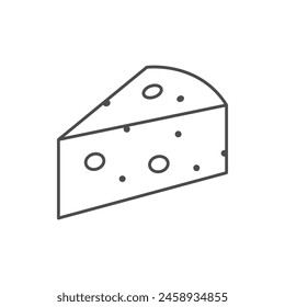 Cheese slice line outline icon