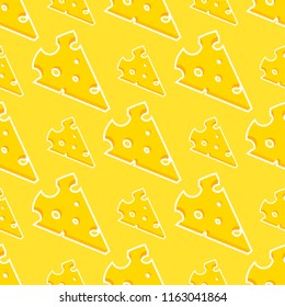 Cheese slice seamless pattern