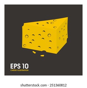 cheese slice simple illustration