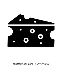 cheese slice vector glyph colour  icon