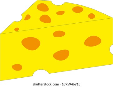 rebanada de queso, día de queso, queso con agujeros, rebanada amarilla