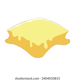 ilustración del apetito fundido en lonchas de queso