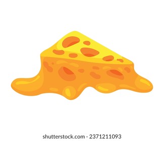 cheese sliced melted delicious isolated