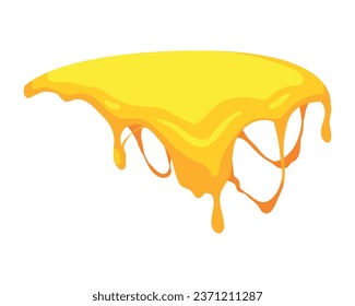 cheese sliced melted design isolated vector