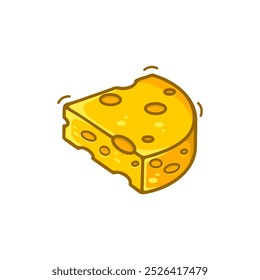Cheese sliced vector on white background 