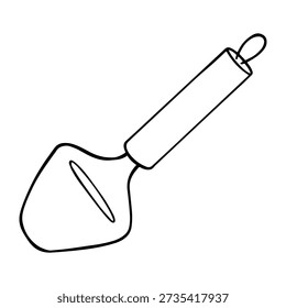 Cheese slicer hand drawn vector sketch
