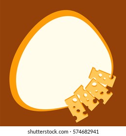 Cheese slices , icon, vector