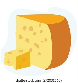 Rebanadas de queso. Un trozo de queso. 
