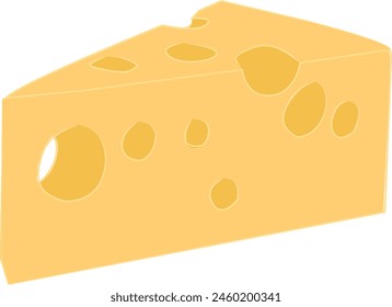 cheese slices, cheese vector, very suitable for children's books