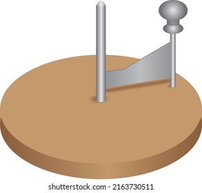 Cheese slicing tool in the form of a circle and a radial knife