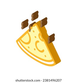 cheese smoked isometric icon vector. cheese smoked sign. isolated symbol illustration