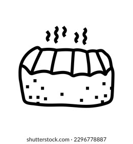 cheese smoked line icon vector. cheese smoked sign. isolated contour symbol black illustration