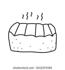 cheese smoked line icon vector. cheese smoked sign. isolated contour symbol black illustration