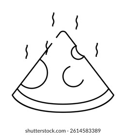 cheese smoked line icon vector. cheese smoked sign. isolated contour symbol black illustration