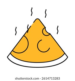 cheese smoked line icon vector. cheese smoked sign. isolated symbol illustration