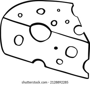Cheese, snack for beer vector illustration
