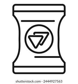 Cheese snack pack icon outline vector. Fast food packet. Meal store retail