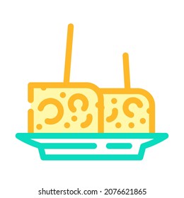 cheese snack for wine color icon vector. cheese snack for wine sign. isolated symbol illustration